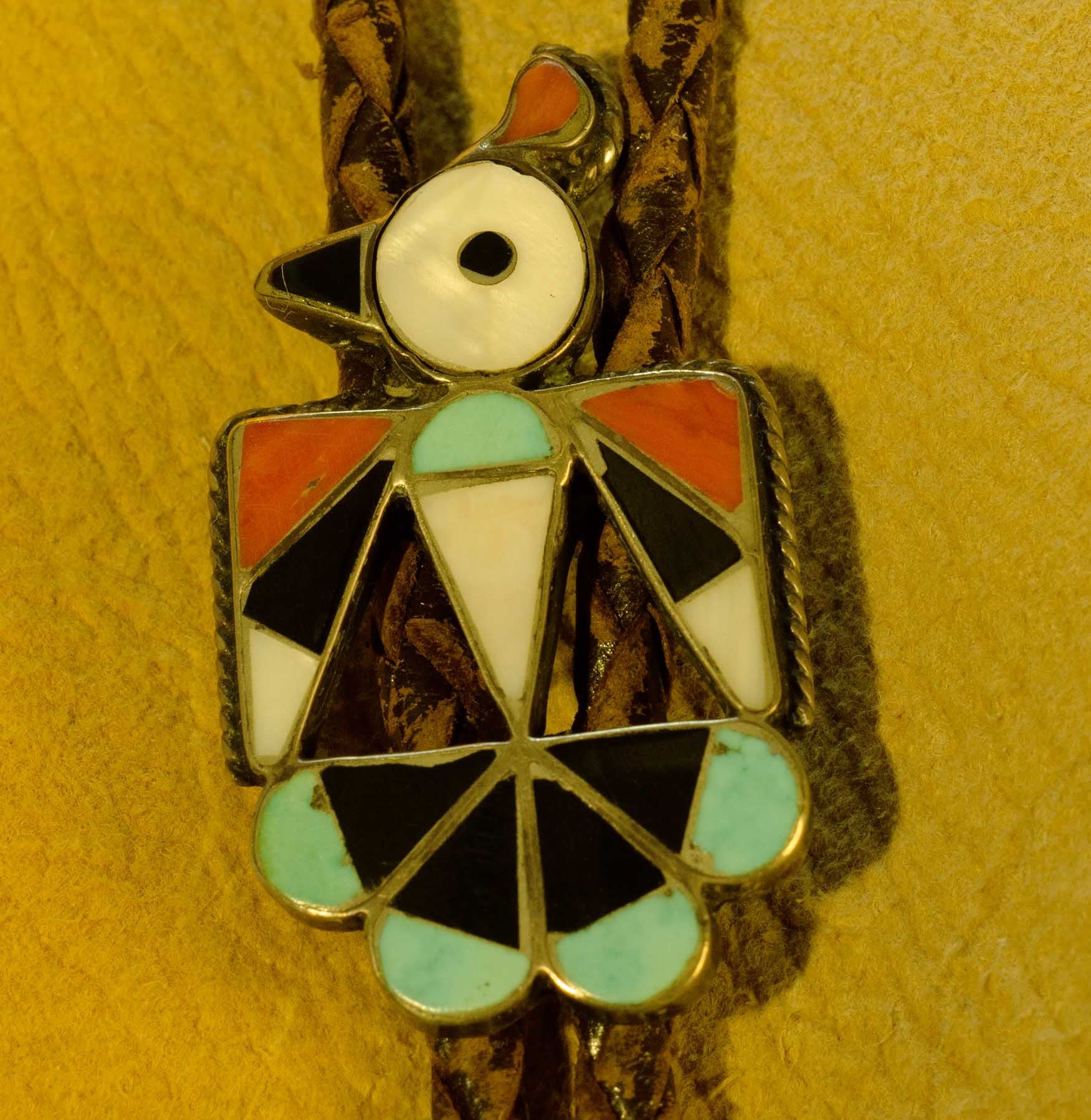 Vintage Zuni Eagle Bolotie